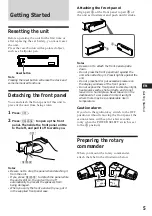 Предварительный просмотр 5 страницы Sony MDX-C7900 Operating Instructions Manual