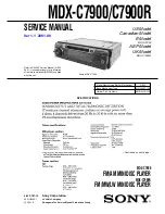 Предварительный просмотр 1 страницы Sony MDX-C7900 Service Manual