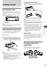 Предварительный просмотр 5 страницы Sony MDX-C7900R Operating Instructions Manual