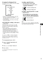 Предварительный просмотр 7 страницы Sony MDX-C7900R Operating Instructions Manual