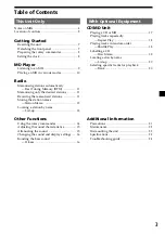 Preview for 3 page of Sony MDX-C7970 Operating Instructions Manual