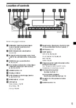 Предварительный просмотр 5 страницы Sony MDX-C7970 Operating Instructions Manual