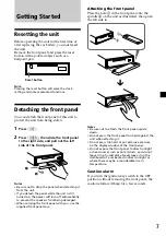 Preview for 7 page of Sony MDX-C7970 Operating Instructions Manual