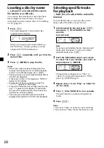 Preview for 20 page of Sony MDX-C7970 Operating Instructions Manual