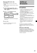 Preview for 21 page of Sony MDX-C7970 Operating Instructions Manual