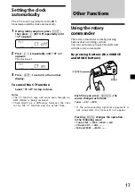 Предварительный просмотр 17 страницы Sony MDX-C7970R Operating Instructions Manual