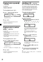 Предварительный просмотр 22 страницы Sony MDX-C7970R Operating Instructions Manual