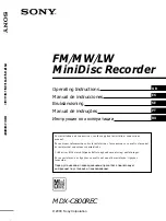 Sony MDX-C800REC Operating Instructions Manual предпросмотр