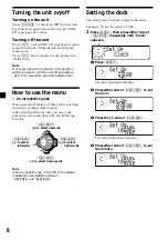 Предварительный просмотр 8 страницы Sony MDX-C800REC Operating Instructions Manual