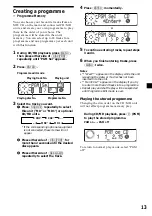 Предварительный просмотр 13 страницы Sony MDX-C800REC Operating Instructions Manual