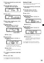 Предварительный просмотр 23 страницы Sony MDX-C800REC Operating Instructions Manual