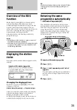 Предварительный просмотр 31 страницы Sony MDX-C800REC Operating Instructions Manual