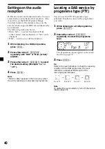 Предварительный просмотр 40 страницы Sony MDX-C800REC Operating Instructions Manual