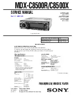 Предварительный просмотр 1 страницы Sony MDX-C8500R Service Manual