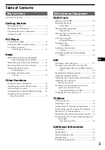 Preview for 3 page of Sony MDX-C8900 Operating Instructions Manual