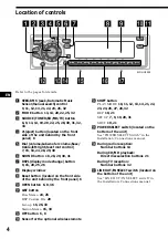 Preview for 4 page of Sony MDX-C8900 Operating Instructions Manual