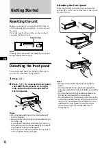 Preview for 6 page of Sony MDX-C8900 Operating Instructions Manual