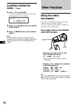 Preview for 16 page of Sony MDX-C8900 Operating Instructions Manual