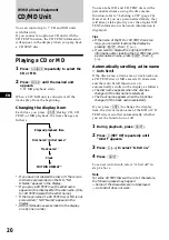 Preview for 20 page of Sony MDX-C8900 Operating Instructions Manual