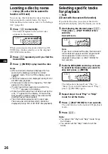 Preview for 26 page of Sony MDX-C8900 Operating Instructions Manual