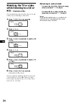 Preview for 34 page of Sony MDX-C8900 Operating Instructions Manual