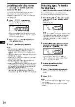 Предварительный просмотр 34 страницы Sony MDX-C8900R Operating Instructions Manual