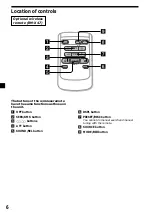 Preview for 6 page of Sony MDX-C8970R Operating Instructions Manual