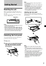 Preview for 7 page of Sony MDX-C8970R Operating Instructions Manual