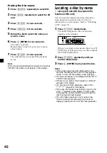 Preview for 40 page of Sony MDX-C8970R Operating Instructions Manual