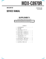 Preview for 1 page of Sony MDX-C8970R Service Manual