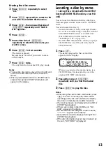 Preview for 13 page of Sony MDX-CA580 Operating Instructions Manual