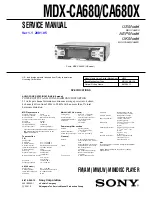 Sony MDX-CA680 Service Manual preview