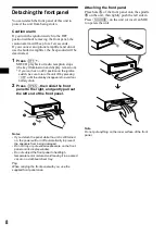 Предварительный просмотр 8 страницы Sony MDX-CA790X Operating Instructions Manual