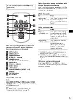 Предварительный просмотр 5 страницы Sony MDX-F5800 Operating Instructions Manual