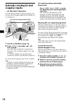 Предварительный просмотр 16 страницы Sony MDX-F5800 Operating Instructions Manual