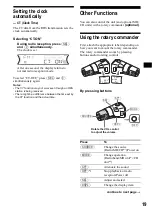 Предварительный просмотр 19 страницы Sony MDX-F5800 Operating Instructions Manual