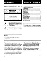 Preview for 2 page of Sony MEGA BASS CFD-DW83 Operating Instructions Manual