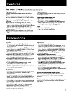 Preview for 3 page of Sony MEGA BASS CFD-DW83 Operating Instructions Manual