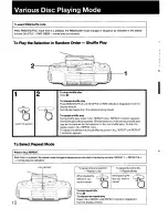 Preview for 10 page of Sony MEGA BASS CFD-DW83 Operating Instructions Manual