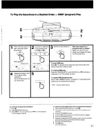 Preview for 11 page of Sony MEGA BASS CFD-DW83 Operating Instructions Manual