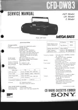 Sony MEGA BASS CFD-DW83 Service Manual preview