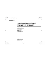 Предварительный просмотр 1 страницы Sony MEX-100NV Operation Manual