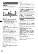 Предварительный просмотр 10 страницы Sony MEX 1GP - Giga Panel Radio Operating Instructions Manual