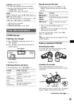 Preview for 13 page of Sony MEX 1GP - Giga Panel Radio Operating Instructions Manual