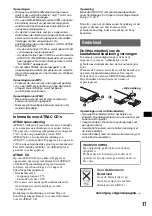 Preview for 107 page of Sony MEX 1GP - Giga Panel Radio Operating Instructions Manual