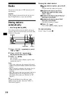 Preview for 24 page of Sony MEX-1HD - Audio Library System Operating Instructions Manual