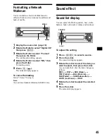 Preview for 45 page of Sony MEX-1HD - Audio Library System Operating Instructions Manual