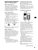 Preview for 63 page of Sony MEX-1HD - Audio Library System Operating Instructions Manual