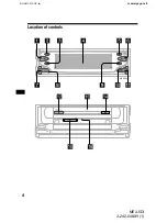 Предварительный просмотр 4 страницы Sony MEX-5DI Operating Instructions Manual