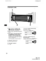 Предварительный просмотр 12 страницы Sony MEX-5DI Operating Instructions Manual